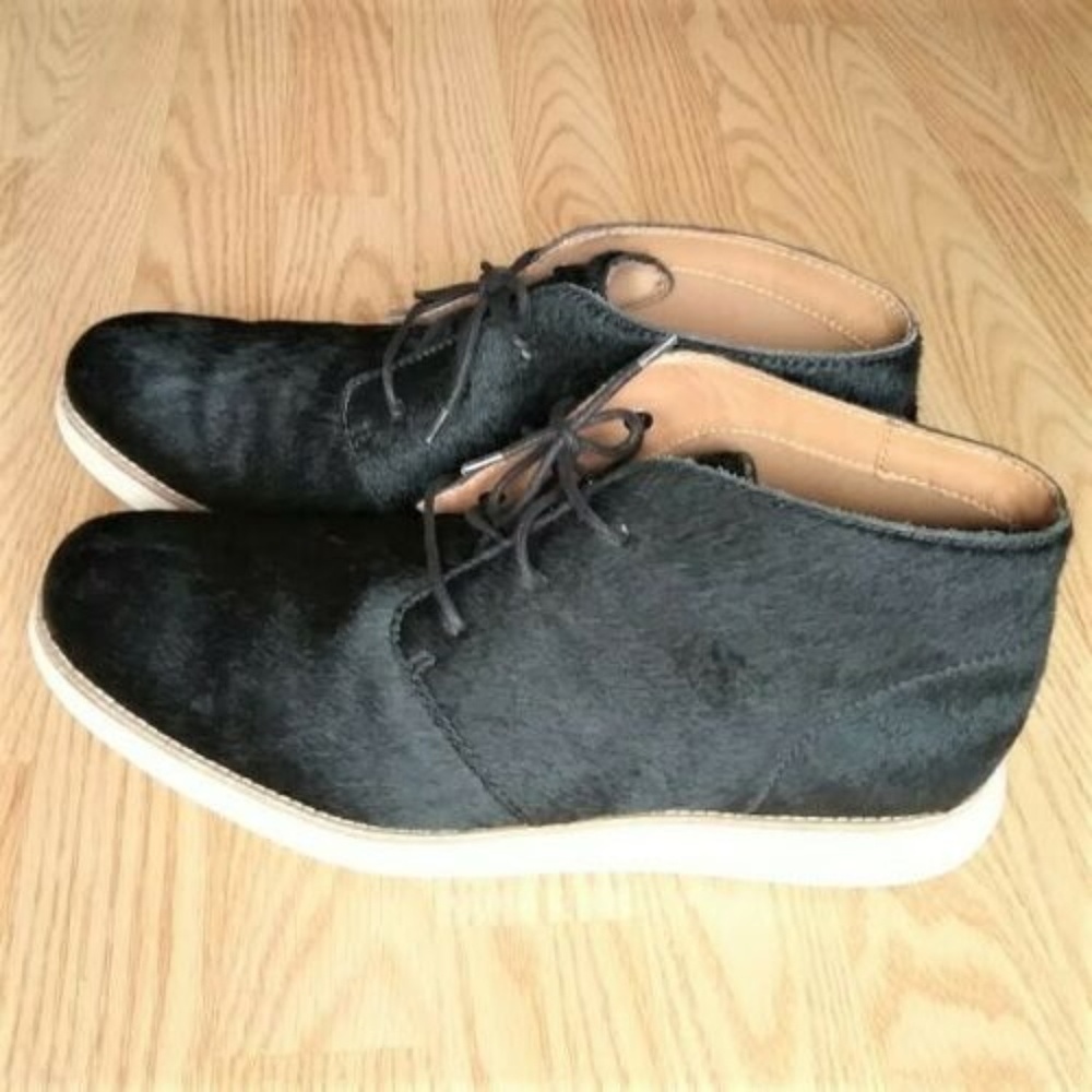 Cole Haan Black Calf hair Lunarlon Chukka boot